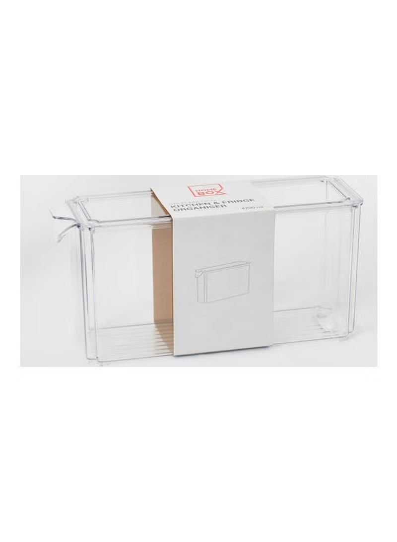 Kitchen and Fridge Organizer with Lid Clear 14 x 30cm - Image 2